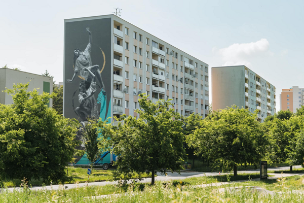 Breaking out of bubbles: A renowned street artist brings her ideas to Trnava