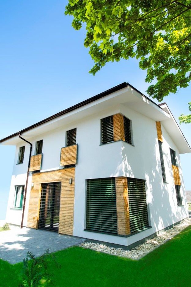 Energeticky pasívna drevostavba v Senci. Realizácia Drevstav Slovakia, foto Knauf Insulation