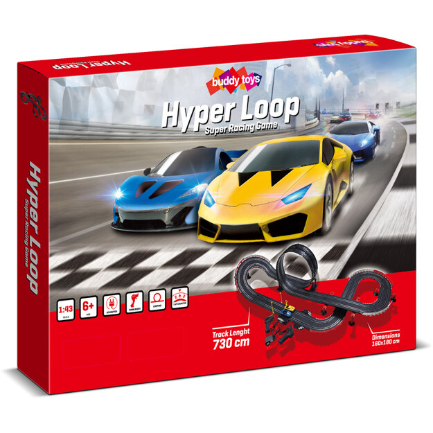 Autodráha Buddy Toys Hyper Loop má vyše 7 metrov zábavy!