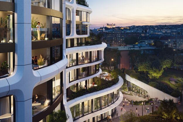 Sky Park Tower ponúkne výraznú fasádu s originálnym profilovaným exoskeletom (zdroj: Alto Real Estate)