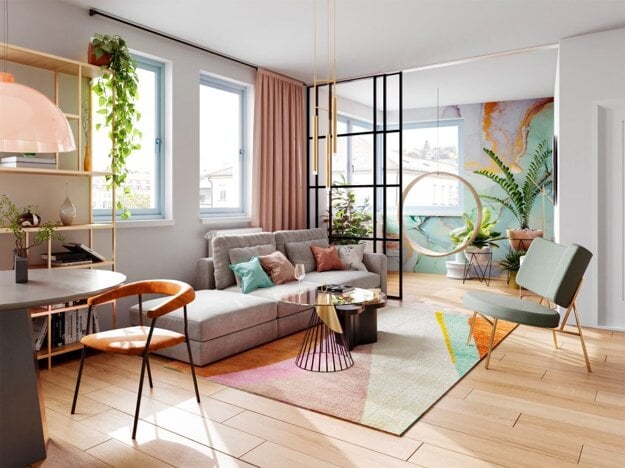 Apartmán v projekte BLoKK disponuje pracovným či čitateľským kútikom.