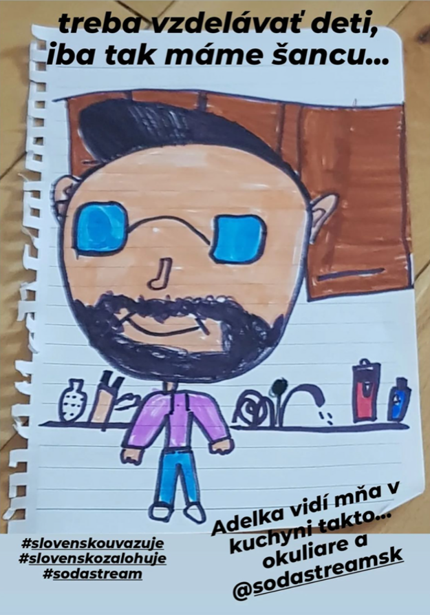 Jurajova Adelka takto vidí svojho ocka. (zdroj: archív JT)