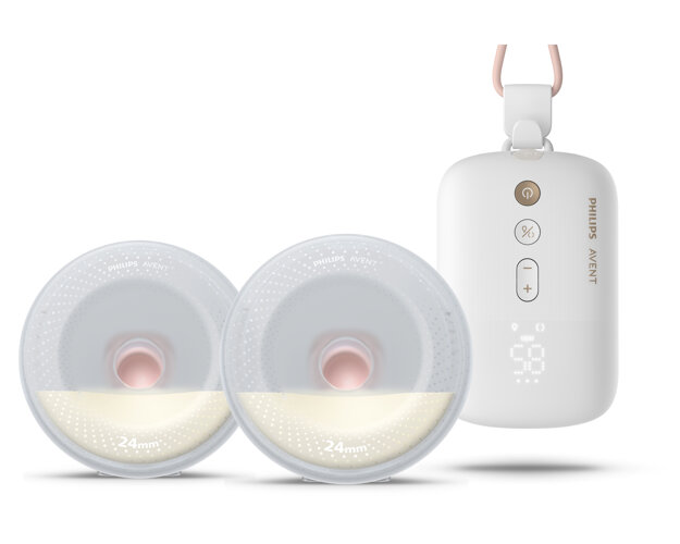 Dvojitá elektrická odsávačka hands-free. (zdroj: Phillips Avent)