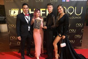Riaditeľ barcelonského festivalu L´HIFF a tvorcovia oceneného filmu Bytosť (Miriam Fulmeková, Lukáš Vízner a producentka Ester Víznerová)
