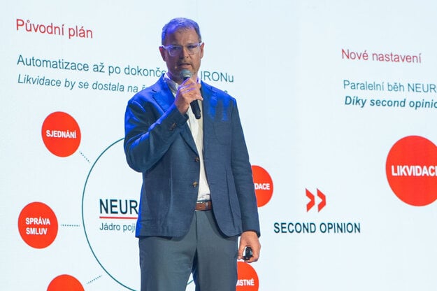 Pavel Kučera, zástupca riaditeľa likvidácie, Kooperativa pojišťovna, prezentoval automatizáciu likvidácie poistných udalostí (zdroj: SOFTEC)