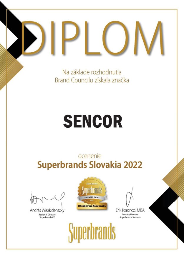 Prestížne ocenenie Superbrands Slovakia získal Sencor už piatykrát.